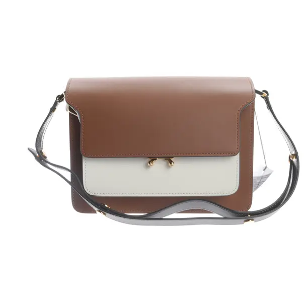 Schultertasche, in Braun, Leder, Marni