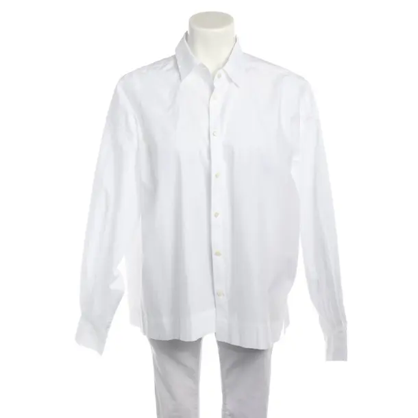 Blouse in White, Cotton, Closed
