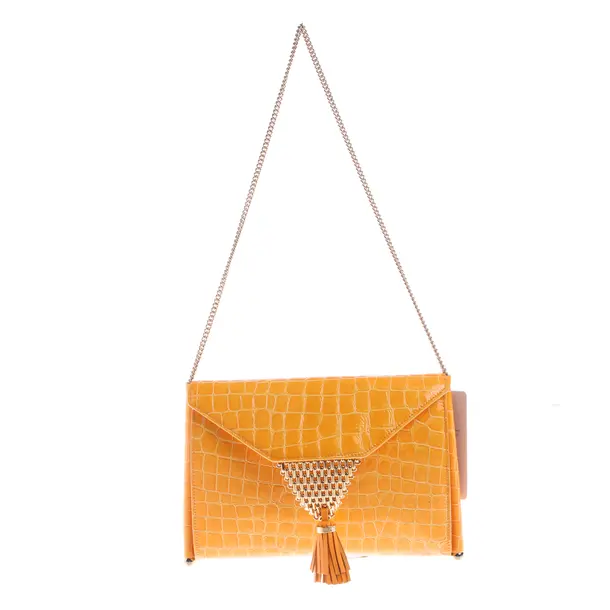 Schultertasche in Orange, Leder, Aquazzura