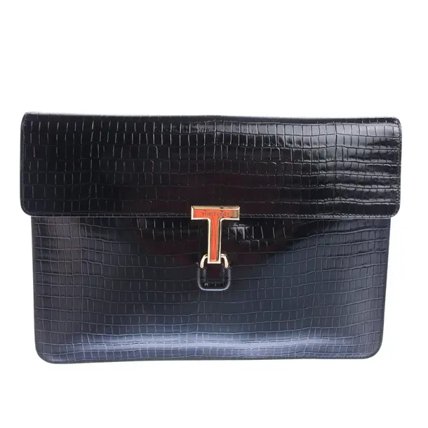 Clutch in Schwarz, Leder, Tom Ford