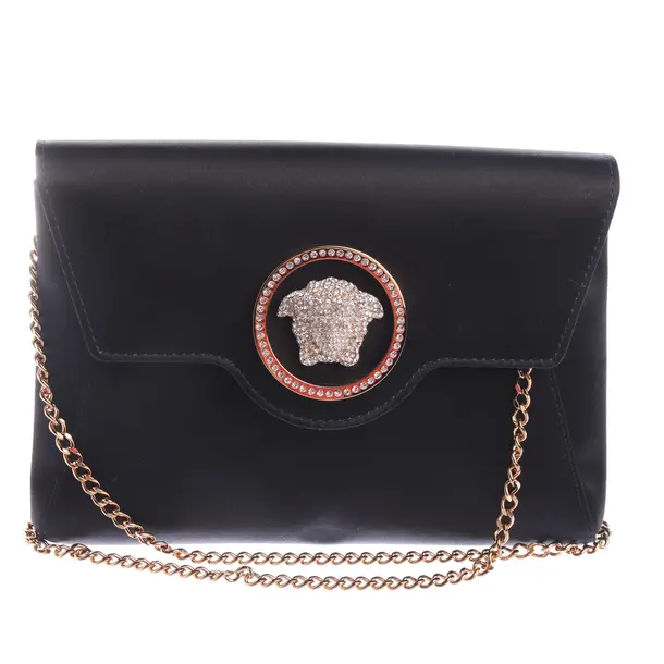 Evening Bag in Black, Polyester, Versace