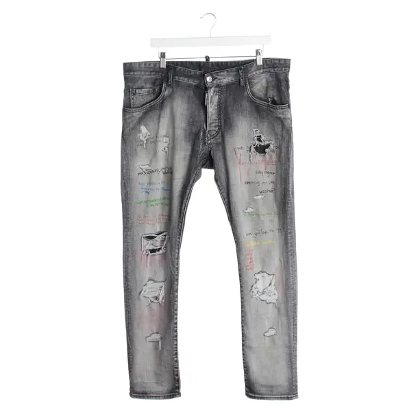 Straight Fit Jeans in Gray, Cotton, Dsquared
