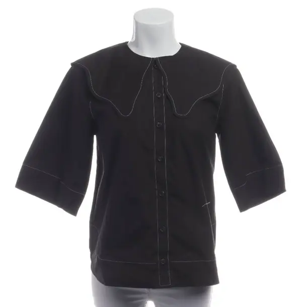 Blouse, in Black, Cotton, Ganni