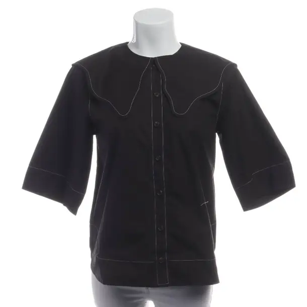Blouse in Black, Cotton, Ganni