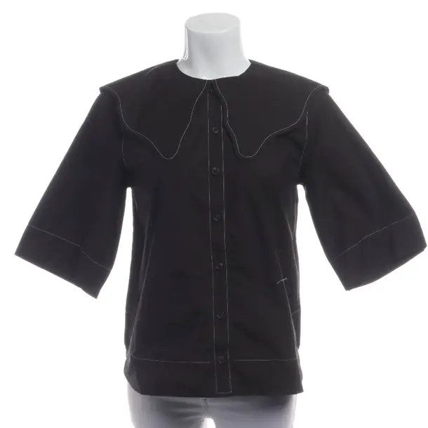 Blouse, in Black, Cotton, Ganni