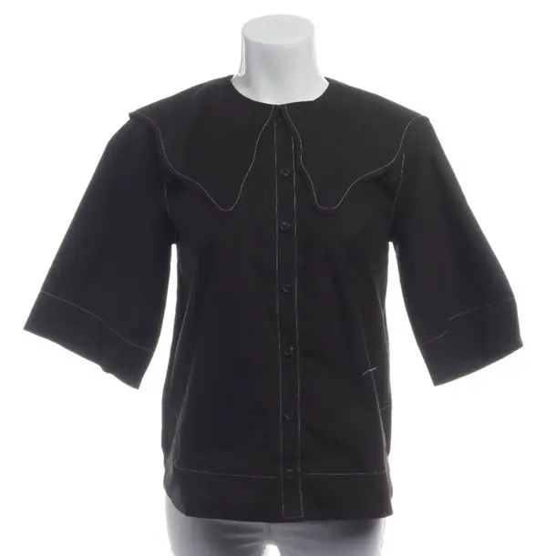 Blouse in Black, Cotton, Ganni