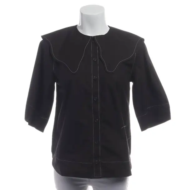 Blouse in Black, Cotton, Ganni