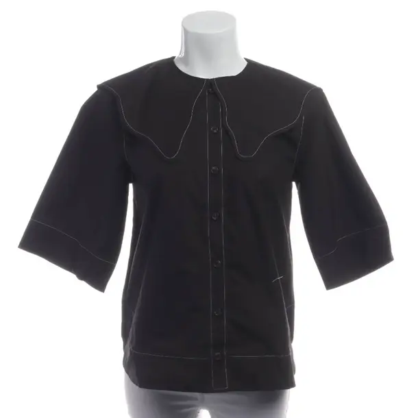 Blouse in Black, Cotton, Ganni