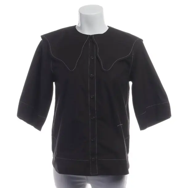 Blouse, in Black, Cotton, Ganni
