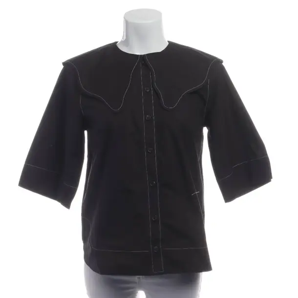 Blouse, in Black, Cotton, Ganni