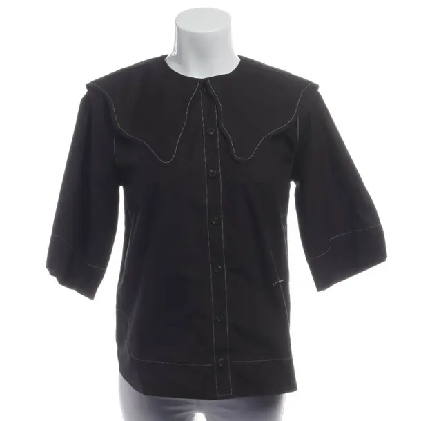 Blouse, in Black, Cotton, Ganni