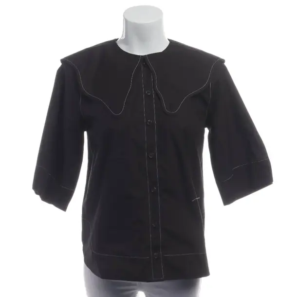Blouse in Black, Cotton, Ganni