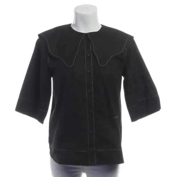 Blouse in Black, Cotton, Ganni