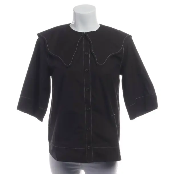 Blouse in Black, Cotton, Ganni