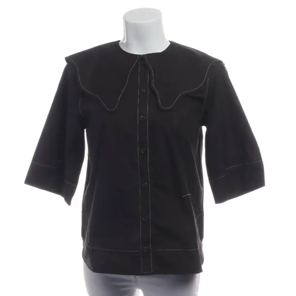 Blouse, in Black, Cotton, Ganni