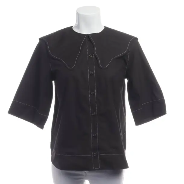 Blouse in Black, Cotton, Ganni