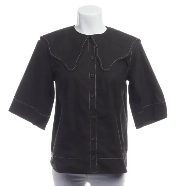 Blouse, in Black, Cotton, Ganni