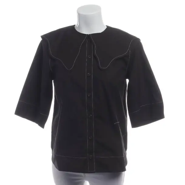 Blouse, in Black, Cotton, Ganni