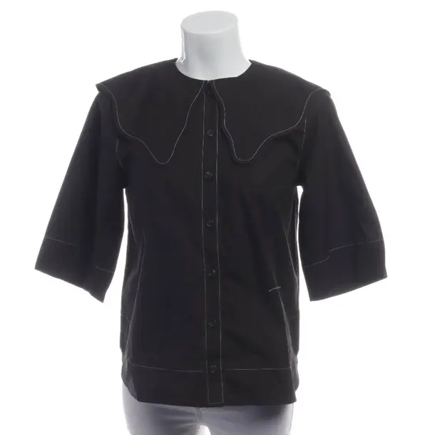 Blouse, in Black, Cotton, Ganni