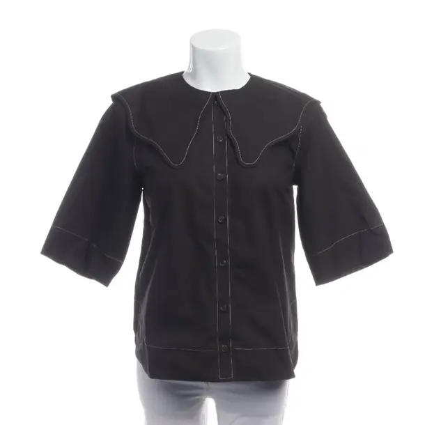 Blouse in Black, Cotton, Ganni