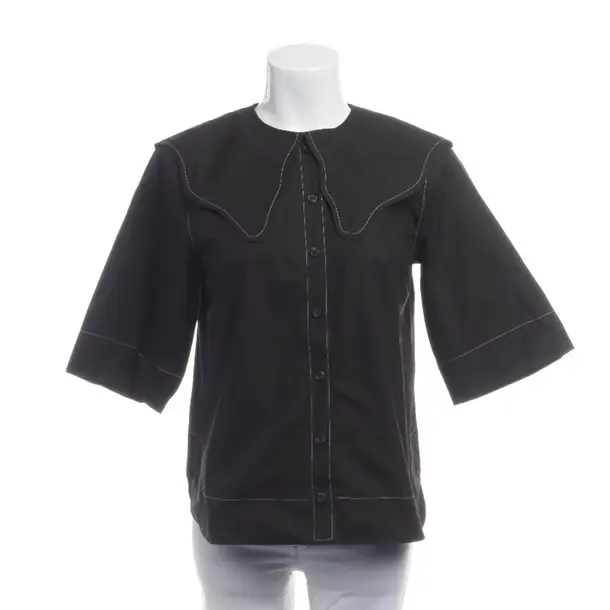 Blouse, in Black, Cotton, Ganni
