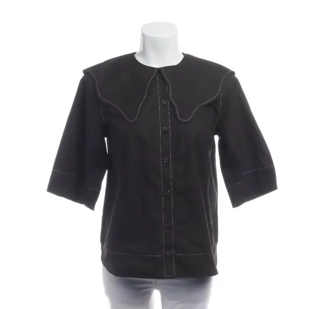 Blouse, in Black, Cotton, Ganni