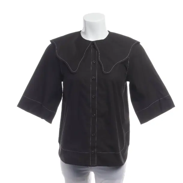 Blouse in Black, Cotton, Ganni