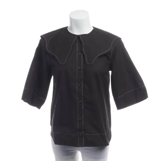 Blouse in Black, Cotton, Ganni
