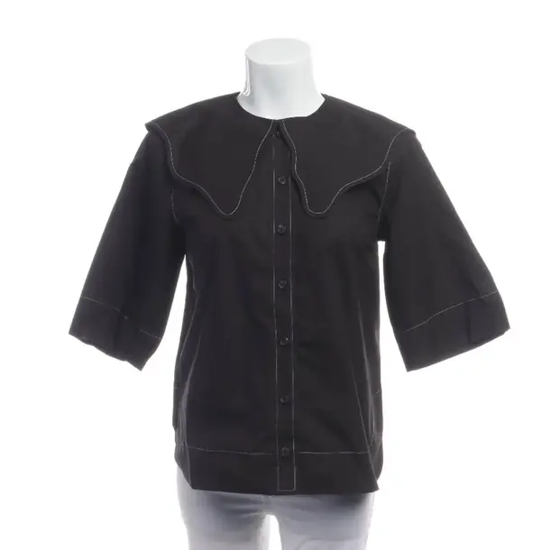 Bluse in Schwarz, Baumwolle, Ganni