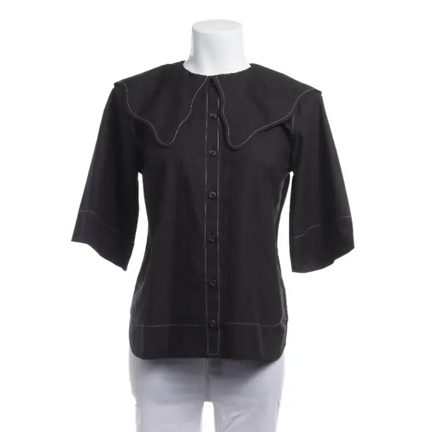 Blouse in Black, Cotton, Ganni