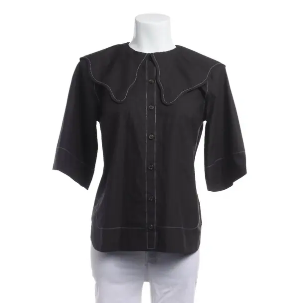 Blouse in Black, Cotton, Ganni