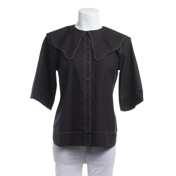 Blouse in Black, Cotton, Ganni