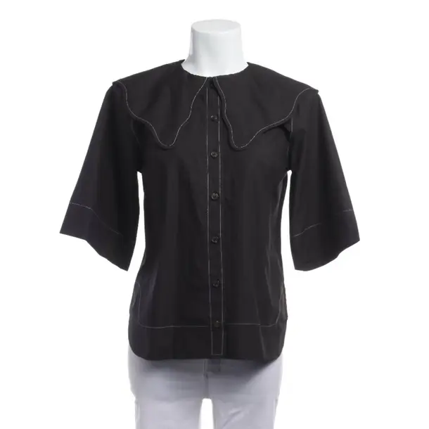 Blouse in Black, Cotton, Ganni