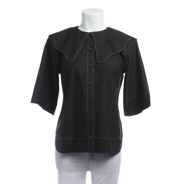 Blouse in Black, Cotton, Ganni