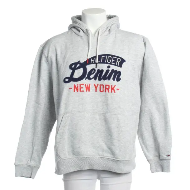 Hoodie, in Hellgrau, Baumwolle, Tommy Hilfiger