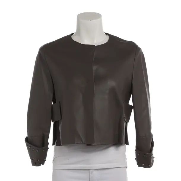 LeatherJacket in Gray, Leather, Dorothee Schumacher