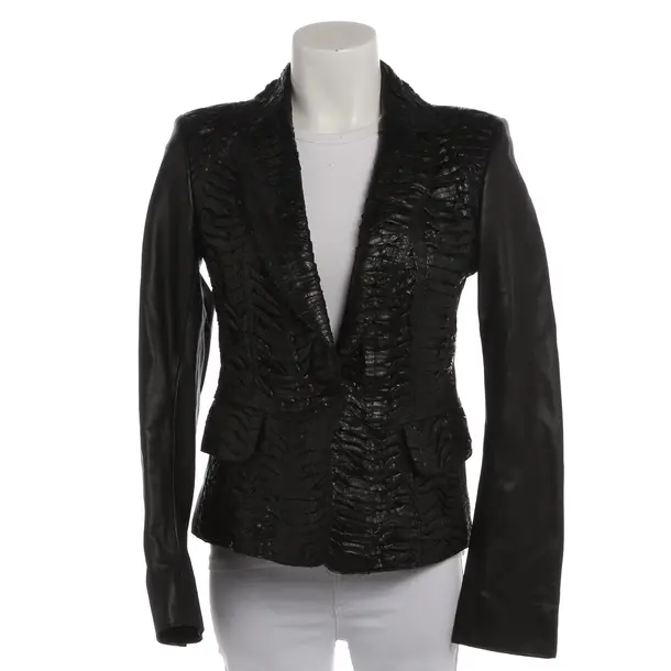 Blazer in Black, Leather, Marc Cain