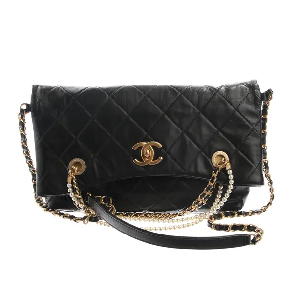 Umhängetasche in Schwarz, Leder, Chanel