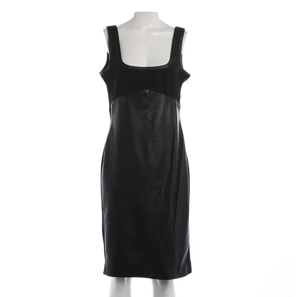 Dress, in Black, Leather, Diane von Furstenberg