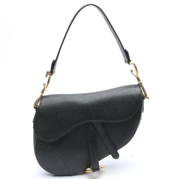 Saddle Bag in Black, Leather, Dior