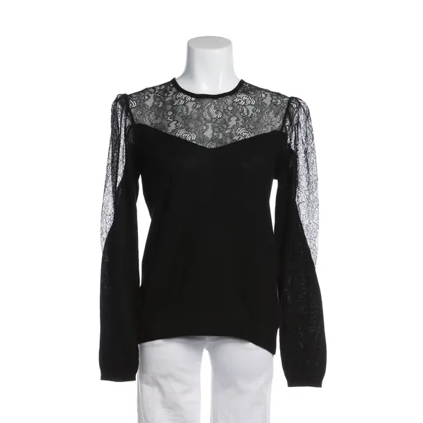 Bluse in Schwarz, Wolle, Maje