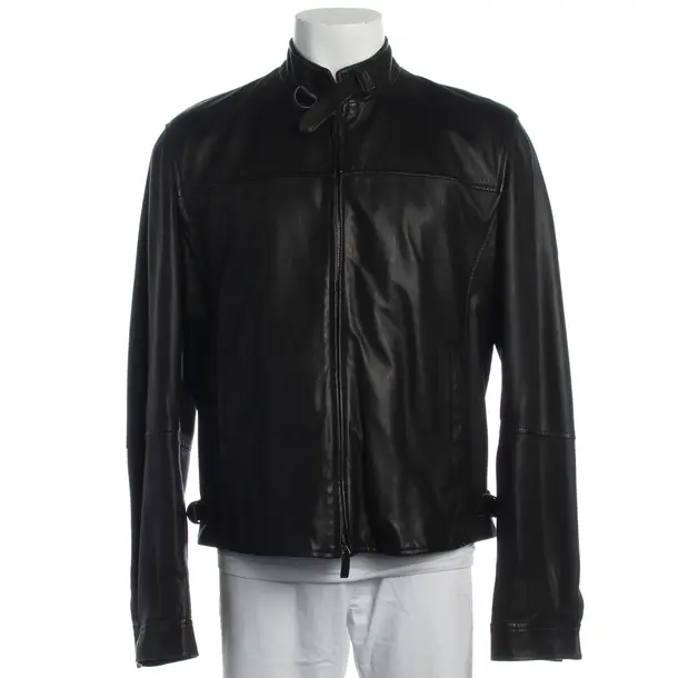 Leather Jacket in Black, Leather, Bally