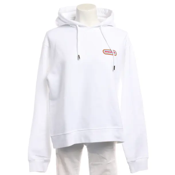 Hoodie in White, Cotton, Dsquared