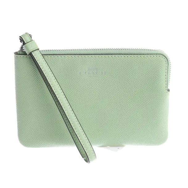 Pochette in Grün, Leder, Coach