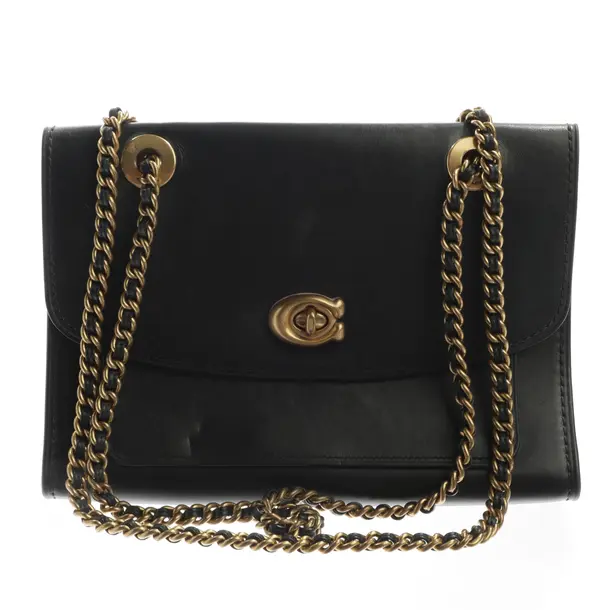 Shoulder Bag in Black, Leather, Coach