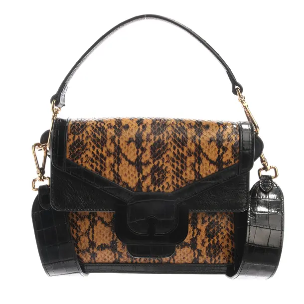 Schultertasche in Schwarz, Leder, Coccinelle
