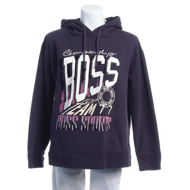 Hoodie in Purple, Cotton, Hugo Boss