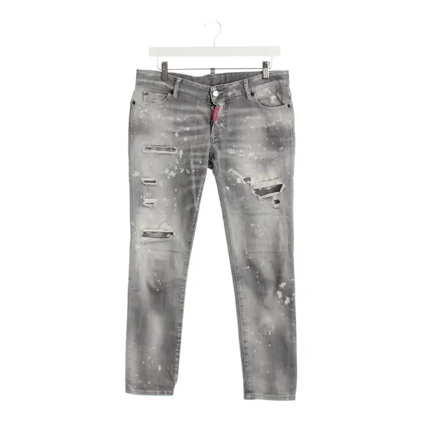 Jeans Straight Fit in Grau, Baumwolle, Dsquared