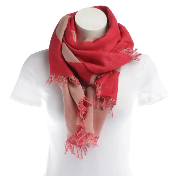 Scarf in Red, Cotton, Closed