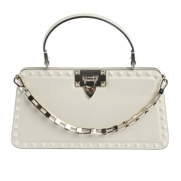 Handtasche in Weiß, Leder, Valentino
